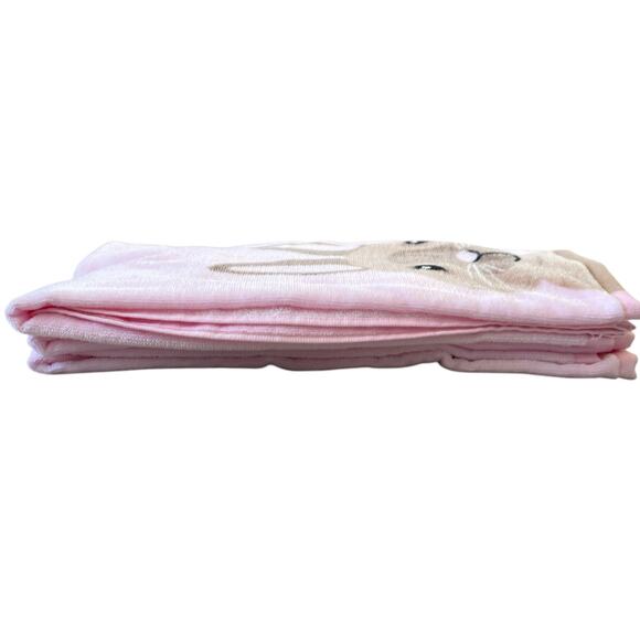 ISAAC MIZRAHI Pink Bunny Rabbit Cotton Kitchen Towels 19x28 Set of 3 Spring New - Picture 14 of 16